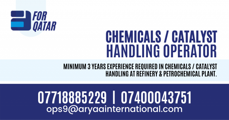 CHEMICALSCATALYST HANDLING OPERATOR for RefineryPetrochemical Plant. (1)