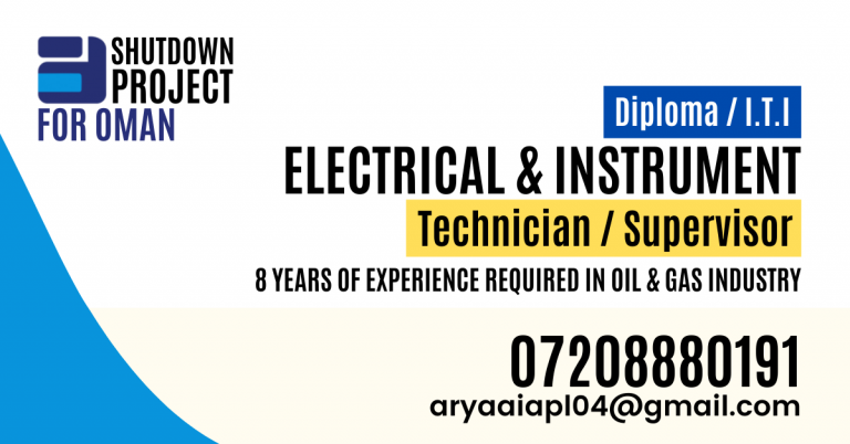 Technician Supervisor Electrical & Instrument