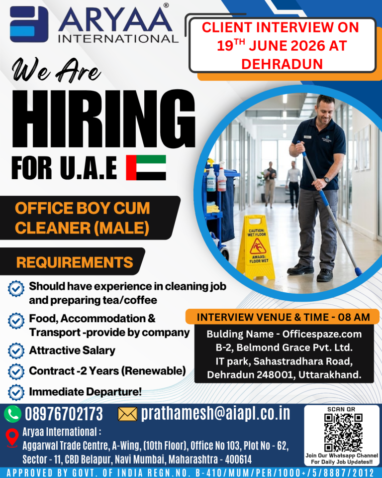 Client Interview In Dehradun on 19th June 2026